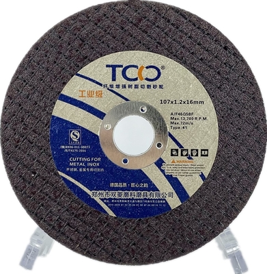 T42 107mm Angle Grinder Cutting Wheel Aluminium Oksida Dual Mesh Diperkuat